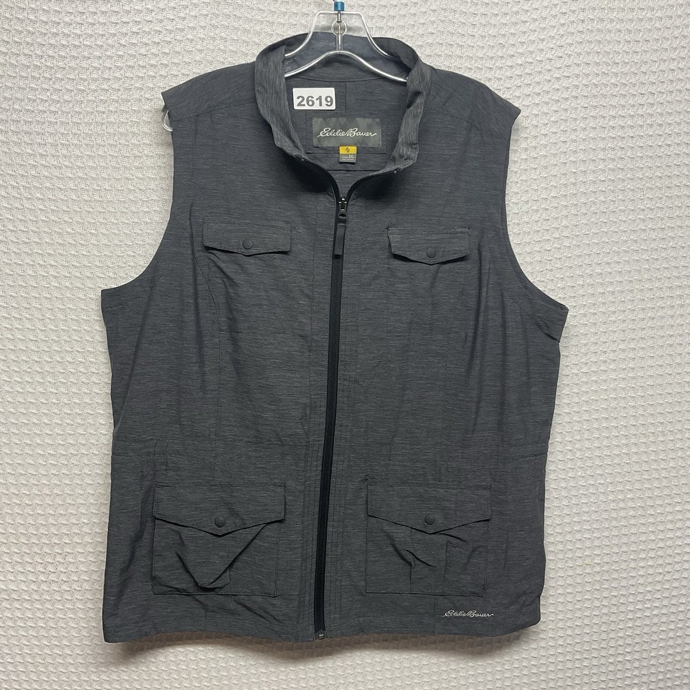 NWOT Eddie Bauer Travex  Full Zip Vented Utility Vest Jacket Women 2XL Gray
